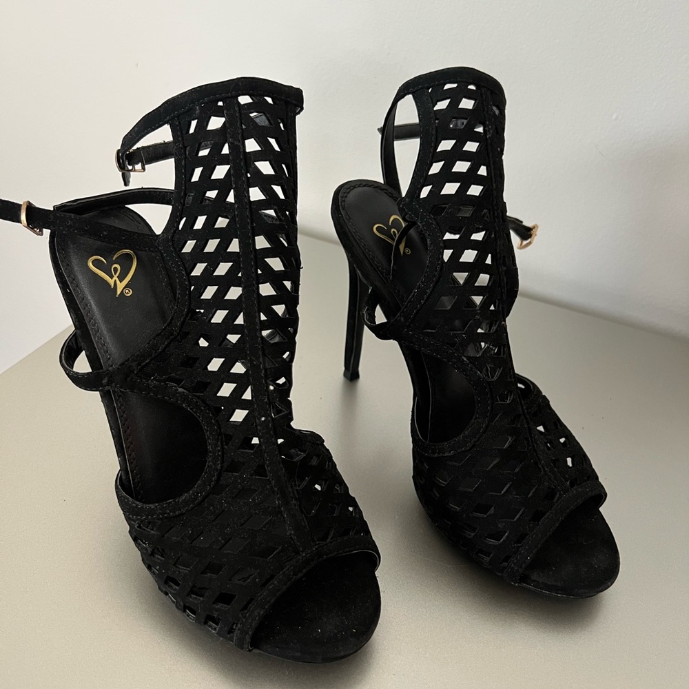 Black Strappy Heels